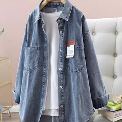 Loose Single-Breasted Denim Jacket