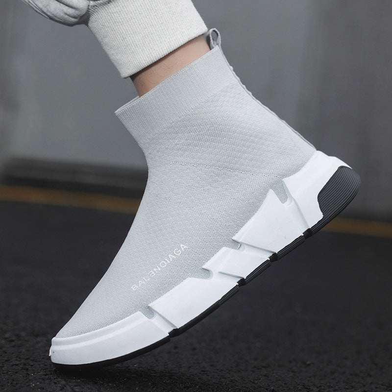 Men's Large Size Sock Breathable Korean Casual Shoes