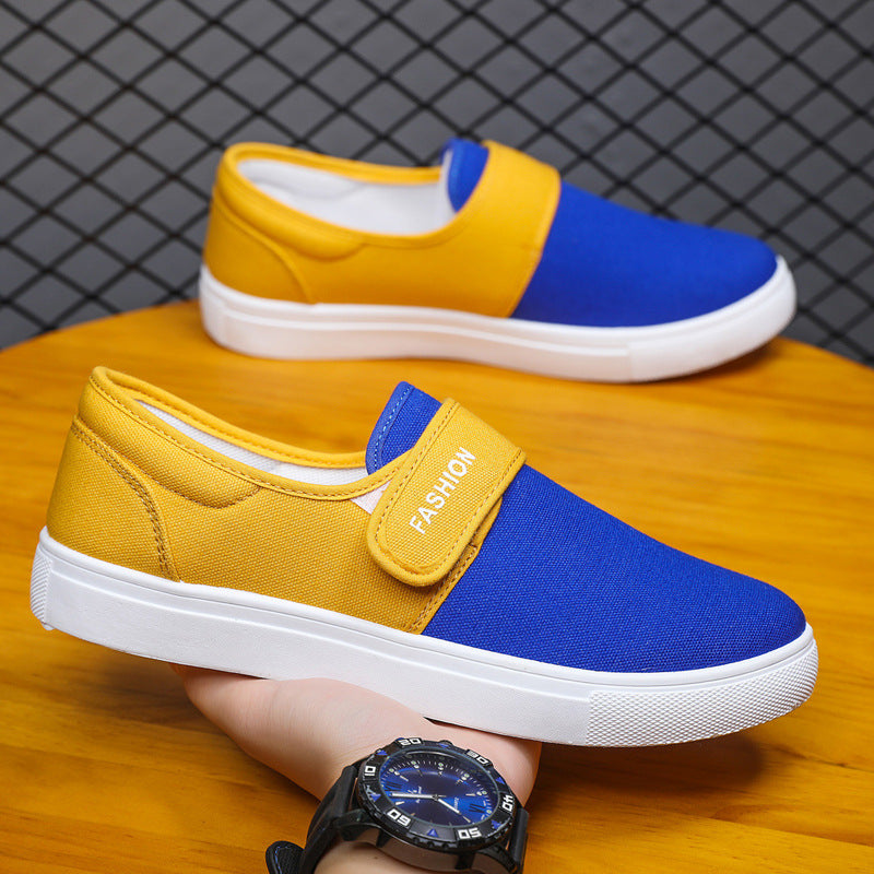 Men's Large Versatile Korean Style Trendy Velcro Sneakers