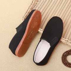 Men's Old Beijing Cloth Tendon Bottom Pumps Canvas Shoes