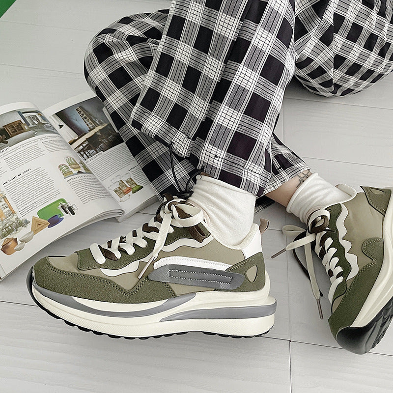 Men's Green Dad Super Hot Street Shot Sneakers