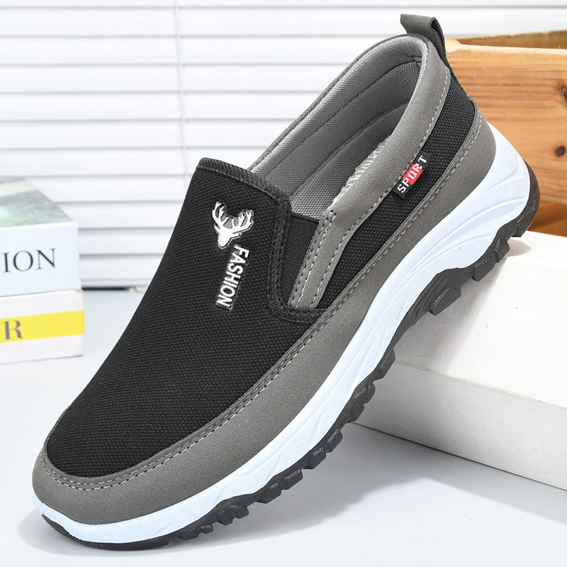 Hermosos y elegantes zapatos de lona con tacón de tela Beijing para hombre