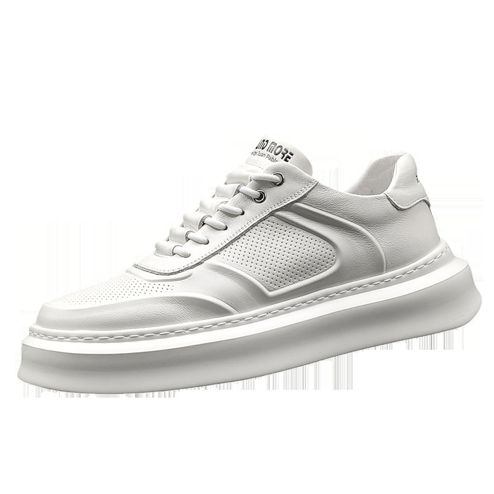 Men's White Affordable Luxury Board Sneakers