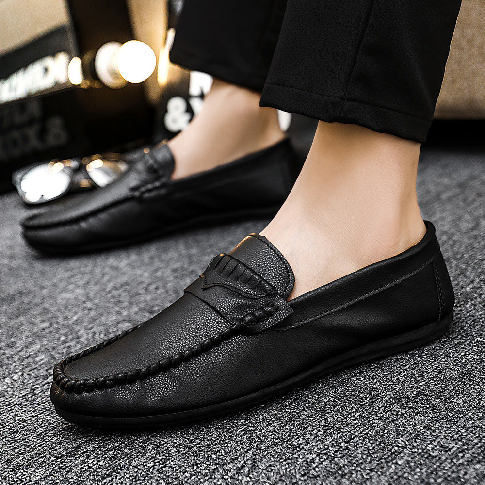 Mocasines británicos elegantes de verano para hombre, transpirables y con diseño de guisantes