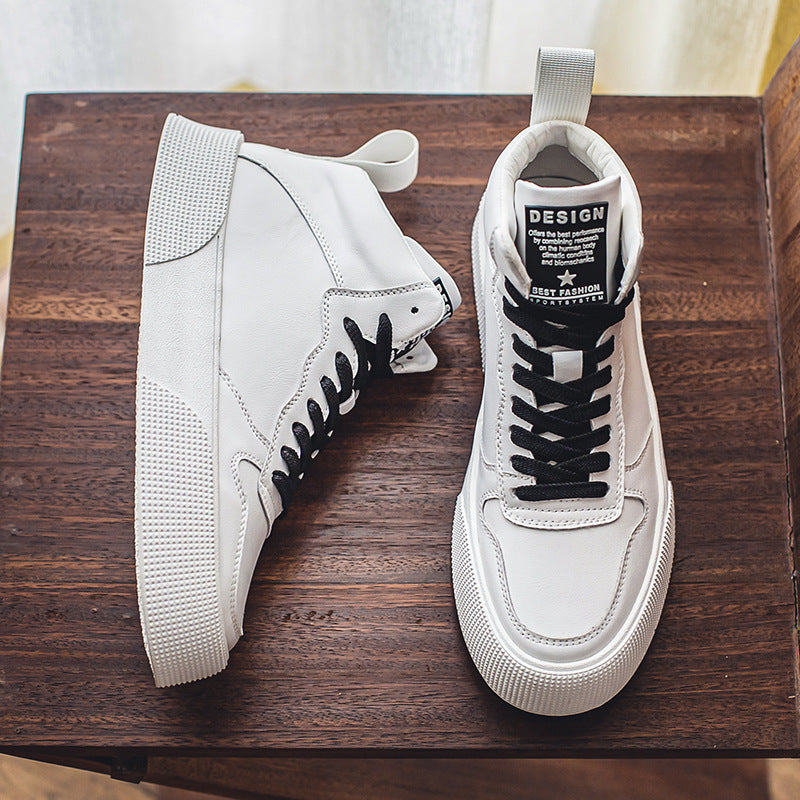 Men's Board Trendy Joker White Sneakers