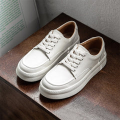 Men's White Korean Style Breathable Trendy Sneakers