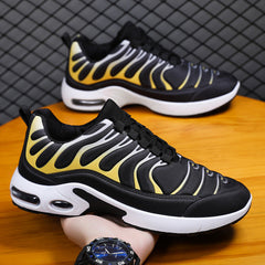 Men's Spring Breathable Mesh Lace Running Fashionable Sneakers