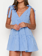 Bow Strap Mini Dress