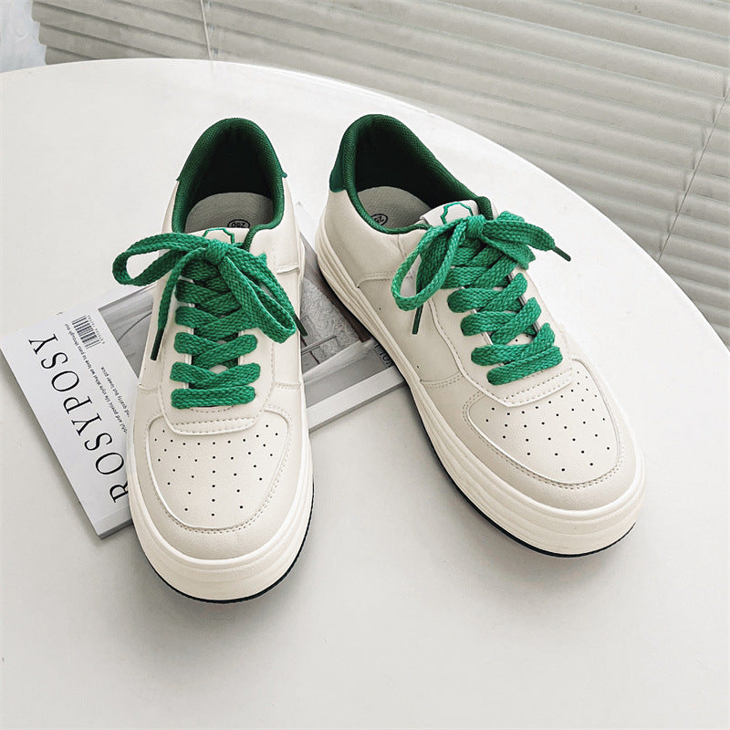 Men's Breathable White Design Sports Board Korean Canvas Shoes