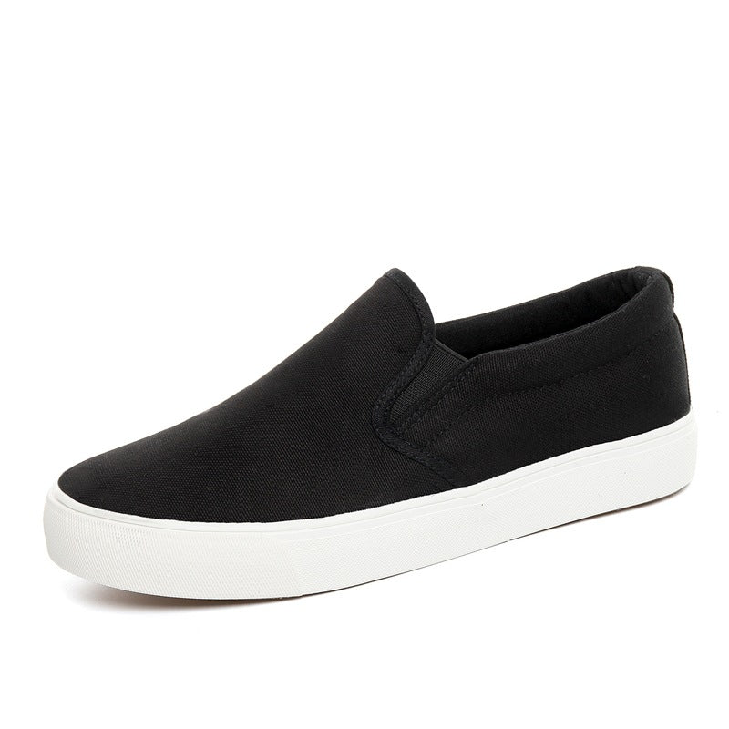 Strapazierfähige Slip-on-Plateau-Canvas-Schuhe für Herren im koreanischen Stil