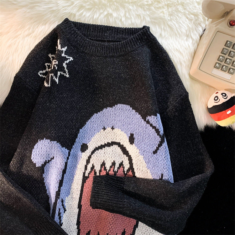 Shark Clapping Pattern Sweater