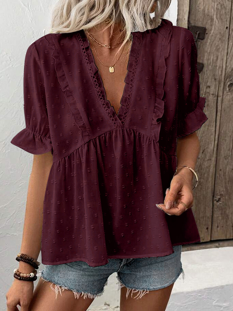 Loose Short-Sleeved Lazy Style Shirt