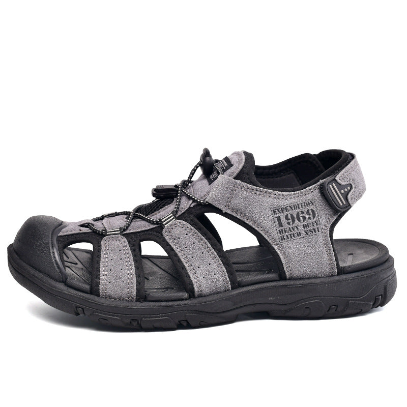 Schöne geschlossene Herren-Outdoor-Sportsandalen