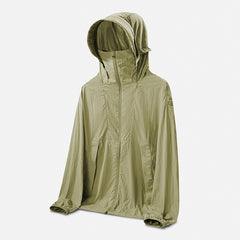 Hooded Solid Color Light Sun Protection Jacket