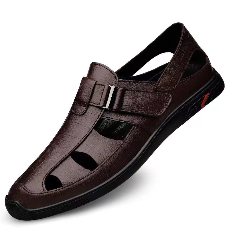 Sandalias elegantes y hermosas con agujeros suaves para hombre