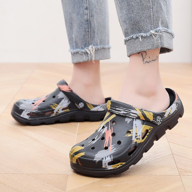 Herren Loch Sommer Dicker Boden Für Outdoor-Sandalen