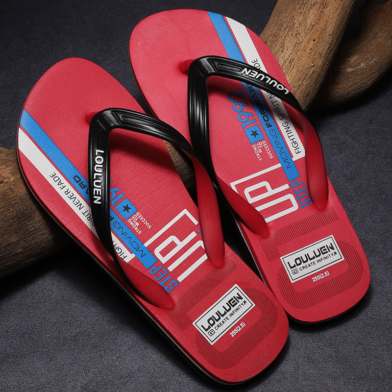 Men's Outdoor Personality Trend Youth Less Beach Flip Flops