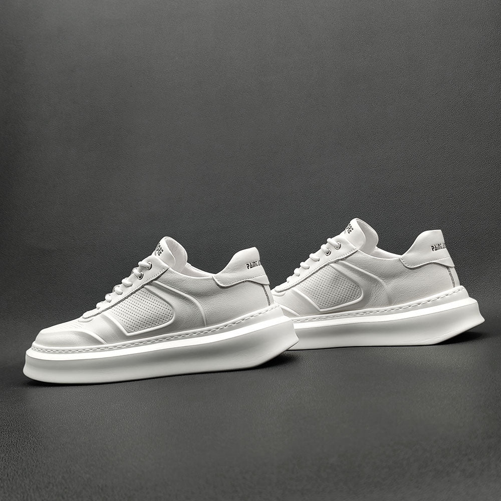 Men's White Affordable Luxury Board Sneakers