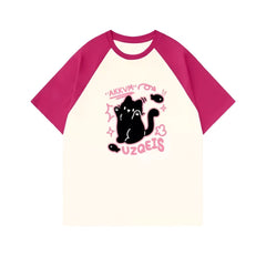 Cute Cat Embroidered Tee