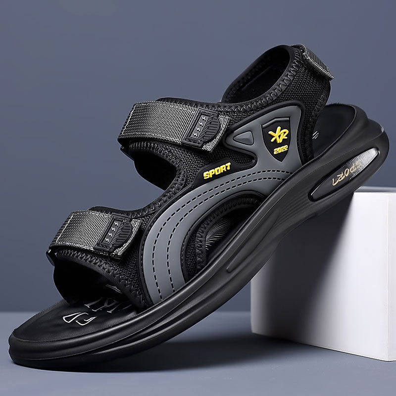 Sandalias coreanas suaves con velcro para conducir al aire libre de verano para hombre