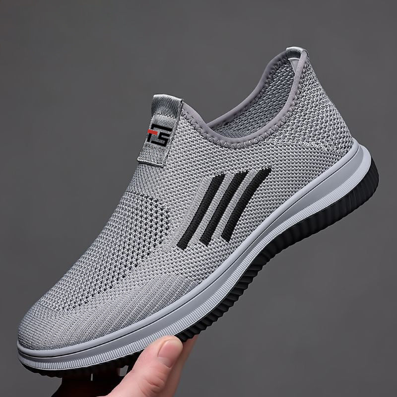 Men's Slip-on Flying Woven Breathable Mesh Summer Driving Sneakers