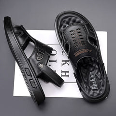 Men's Genuine Beach Soft Bottom Top Layer Sandals