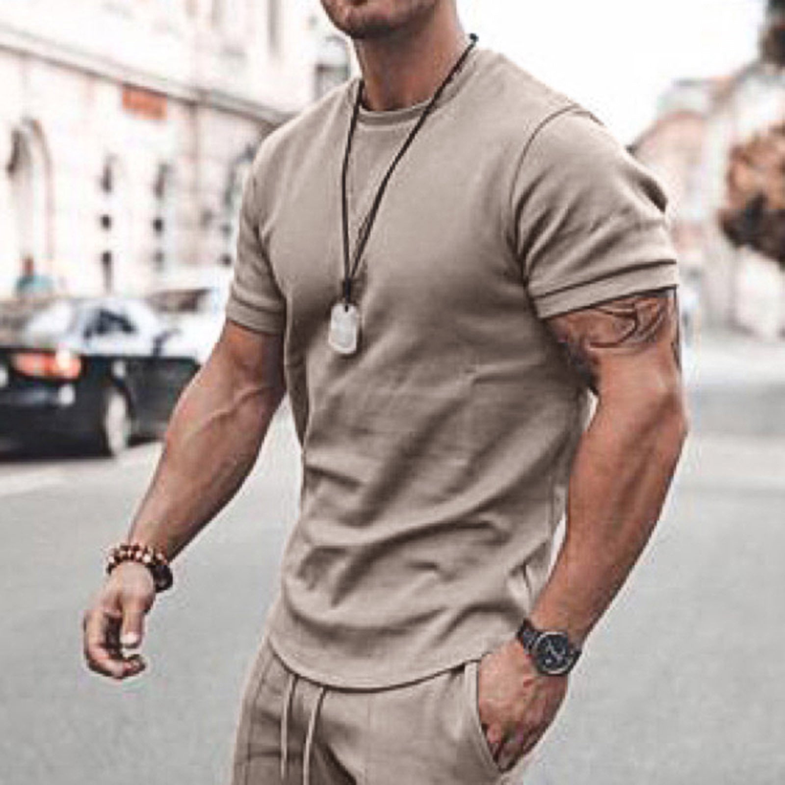 Short-Sleeved Shorts Suit Sports Casual Suit