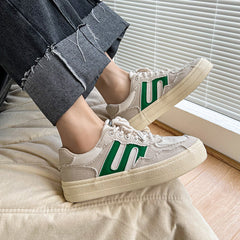 Unique Creative Fur Fashionable Versatile Breathable Canvas Shoes