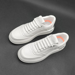 Men's White Genuine Soft Bottom Skateboard Sneakers