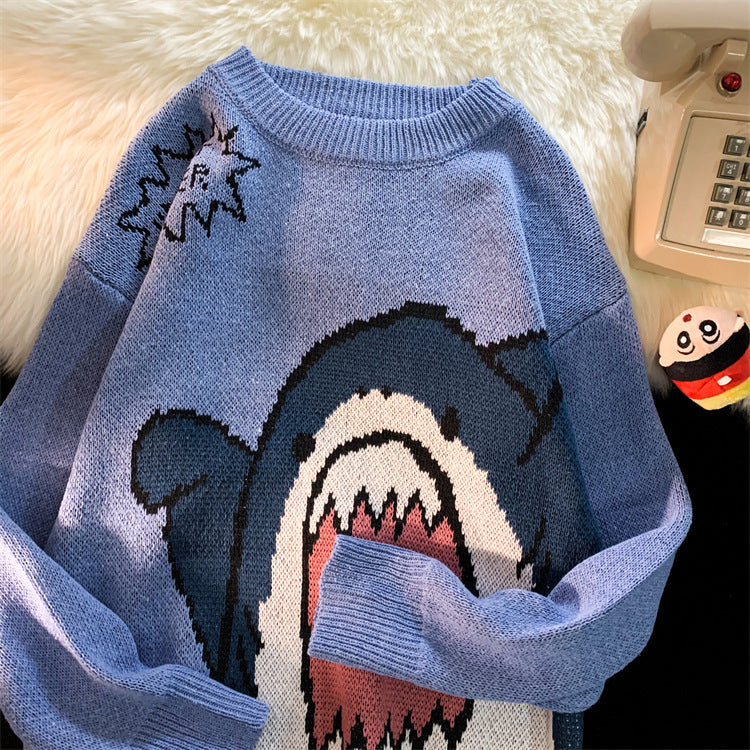 Shark Clapping Pattern Sweater