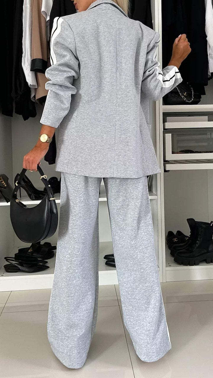 Long-Sleeved Lapel Casual Suit