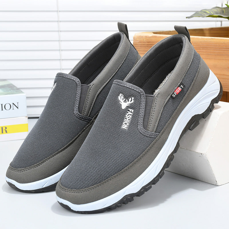 Hermosos y elegantes zapatos de lona con tacón de tela Beijing para hombre