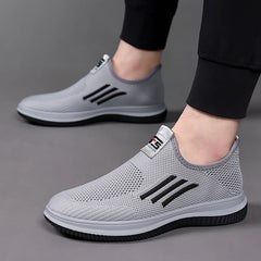 Men's Slip-on Flying Woven Breathable Mesh Summer Driving Sneakers