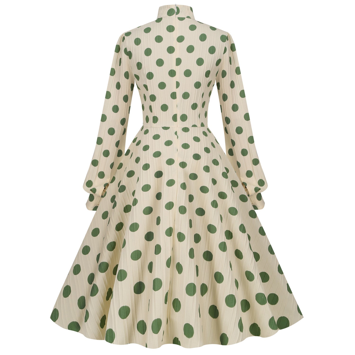 Polka Dot Temperament Long Sleeve Dress