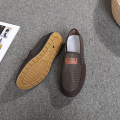 Atmungsaktive Slip-on-Canvas-Schuhe für Herren im Sommer mit Mesh-Oberfläche