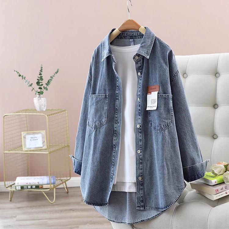 Loose Single-Breasted Denim Jacket