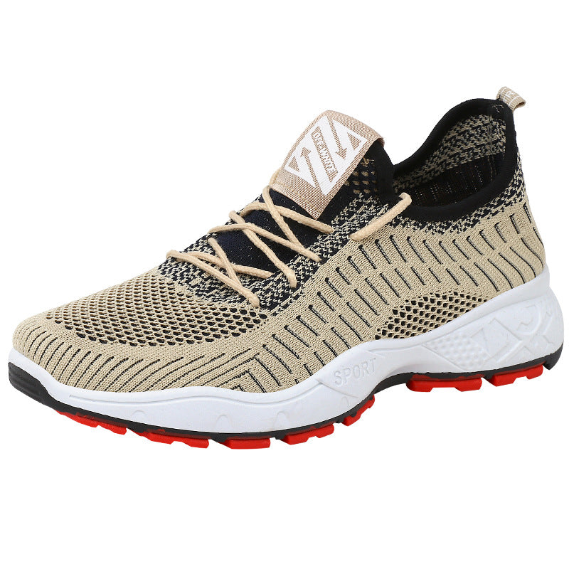 Men's Flying Woven Thick Sole Lightweight Breathable Sports Sneakers