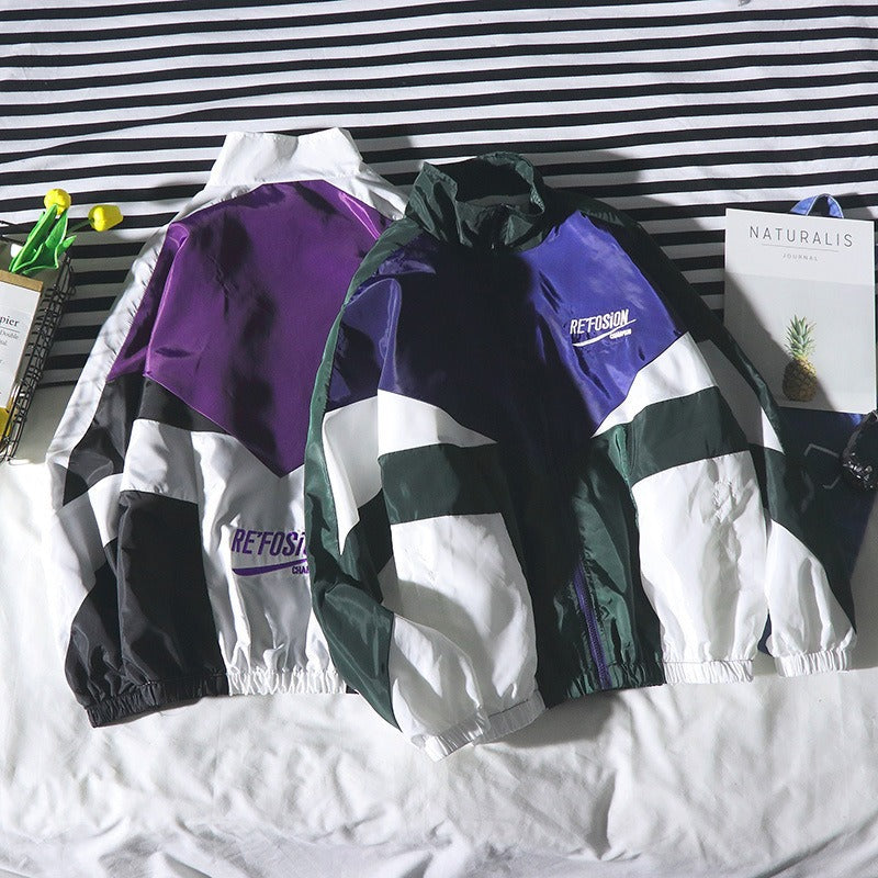 Colorblock Sports Windbreaker Jacket