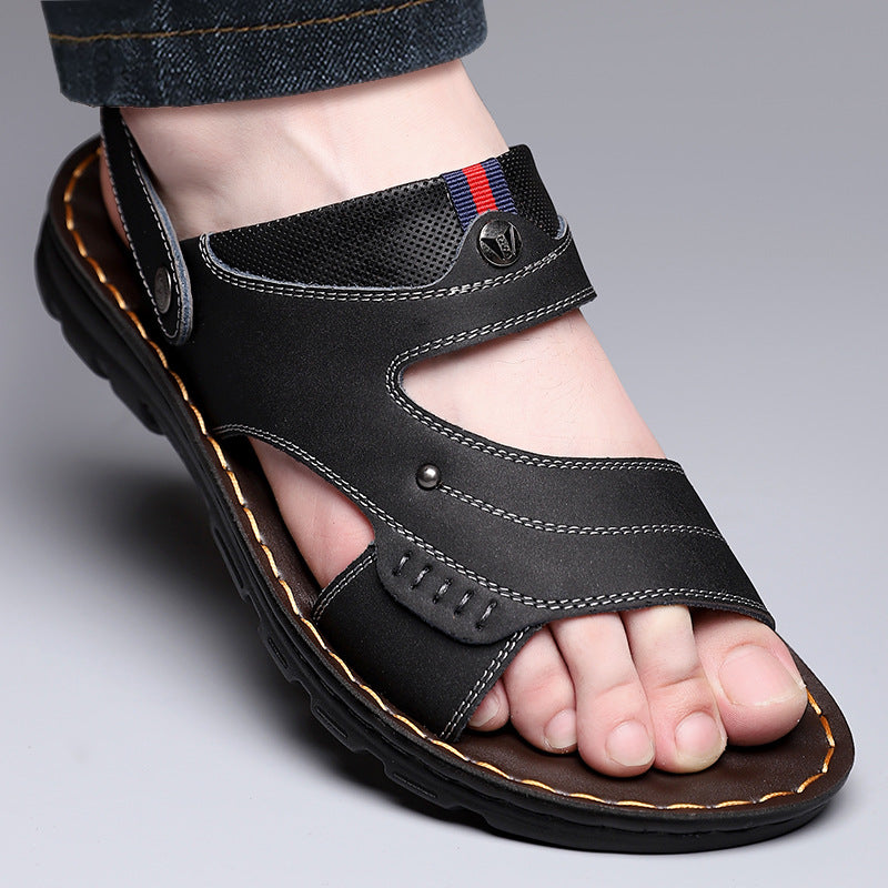 Durable Men's Beach Platform Korean Style Sandals