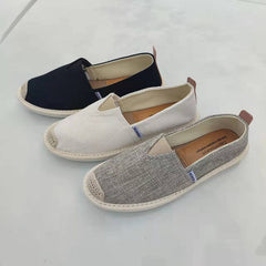 Herren Slip-on Trendy Leinen Koreanischer Stil Atmungsaktive Alte Segeltuchschuhe