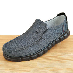 Herren Old Beijing Cloth Dünne Slip-on Sehnensohle Dad Canvas Schuhe