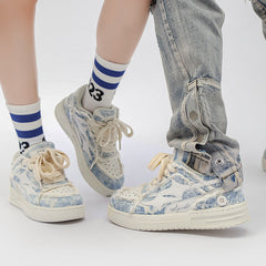 Slouchy Men's Niche Korean Couples Platform Sneakers