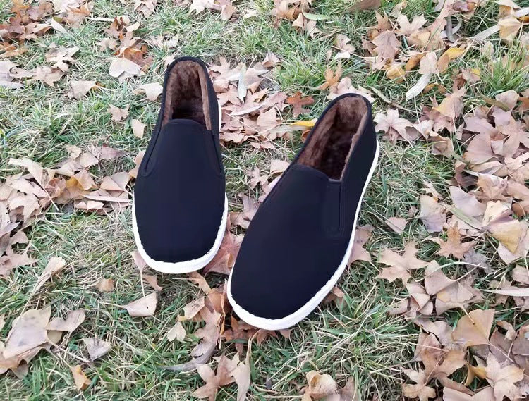 Zapatos de lona hechos a mano con suela de tela vieja y transpirable para hombre