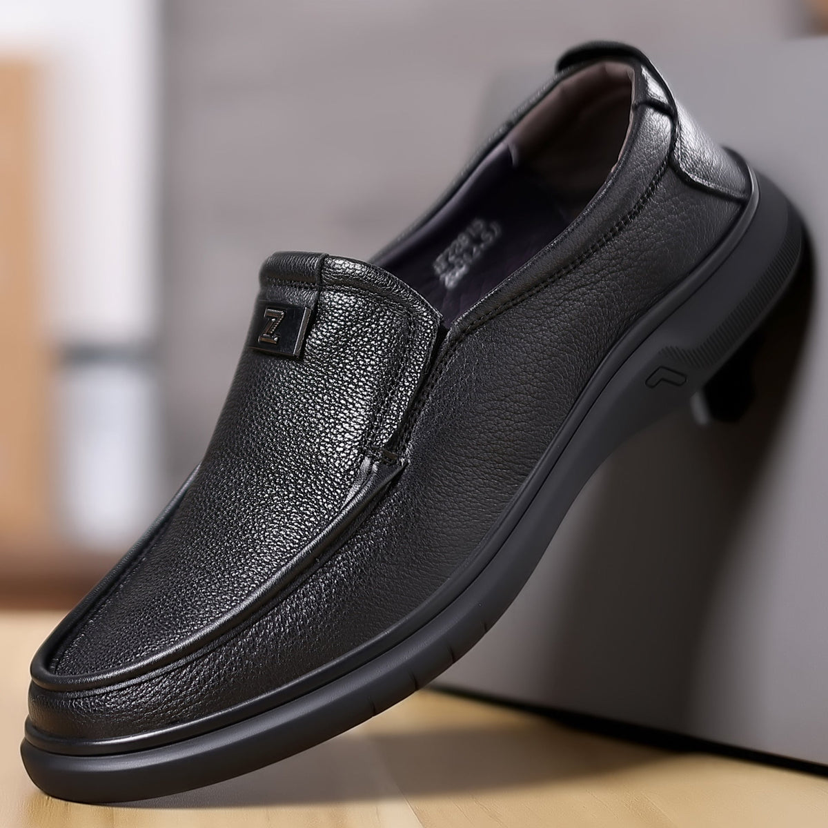 Zapatos de piel de oveja suave y versátil de un solo pedal para hombre