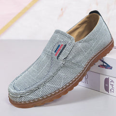 Zapatos casuales transpirables de tela vieja para hombre