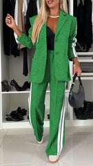 Long-Sleeved Lapel Casual Suit