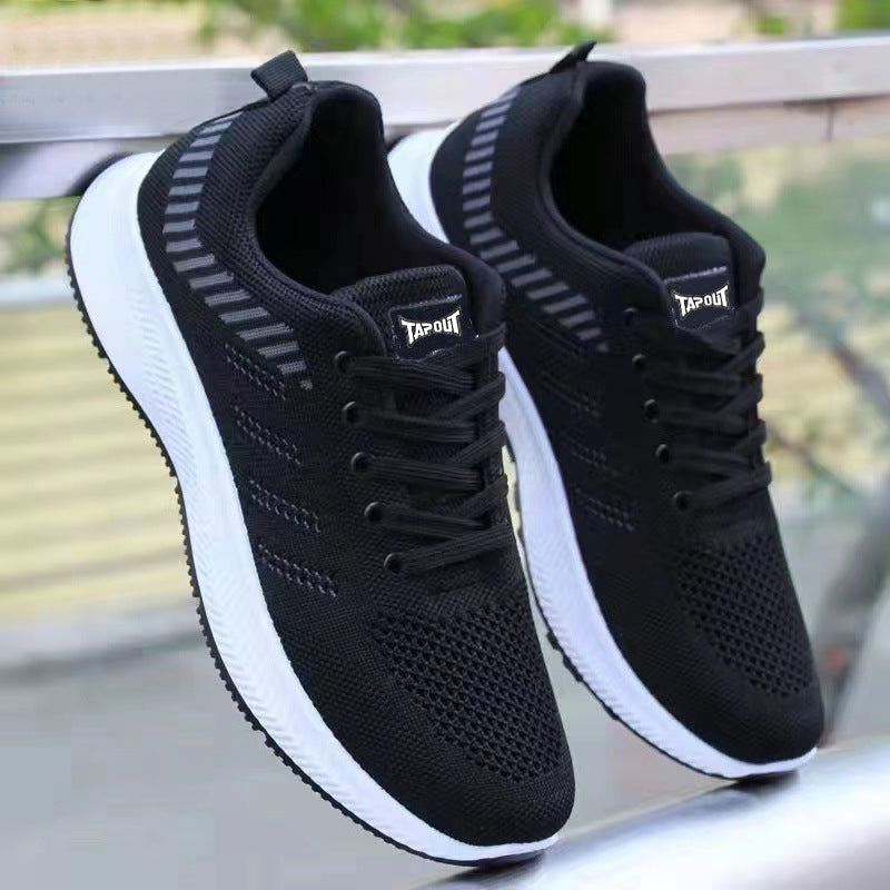 Men's Autumn Running Flying Woven Breathable Casual Shoes