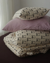 Rosemary Vintage Brown Bow Bedding Set