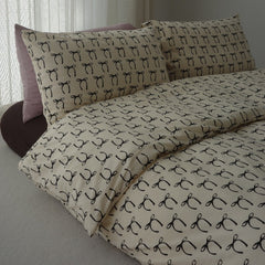 Rosemary Vintage Brown Bow Bedding Set
