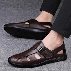 Sandalias elegantes y hermosas con agujeros suaves para hombre